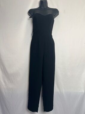 Bardot Black Strapless Wide-Leg Jumpsuit